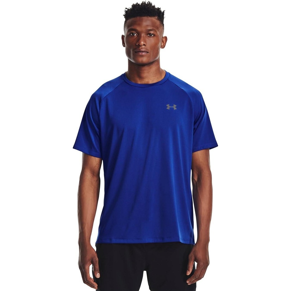 MENS UNDER ARMOUR S/S TECH T-SHIRT~SZ LRG~BLUE~NWT